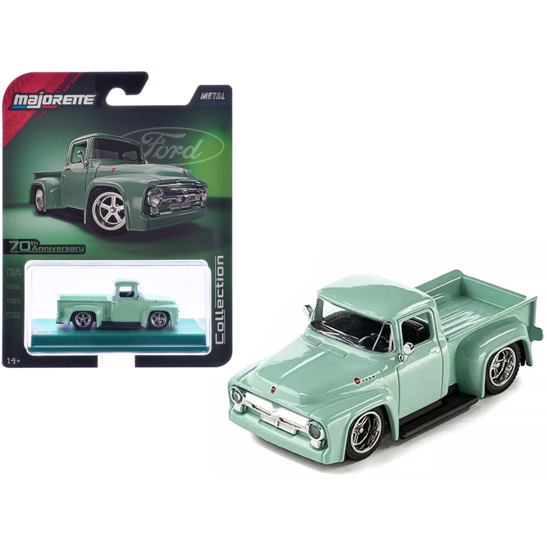1956 Ford F-100 Pickup Truck Light Green "Collection" Series 1/64 Diecast Model Car