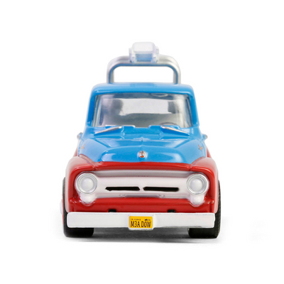 1956 Ford F-100 Pickup Truck with Tool Boxes and Ladders "Chevron" Blue and Red "Chevron Special Edition" Series 1 1/64 Diecast Model Car