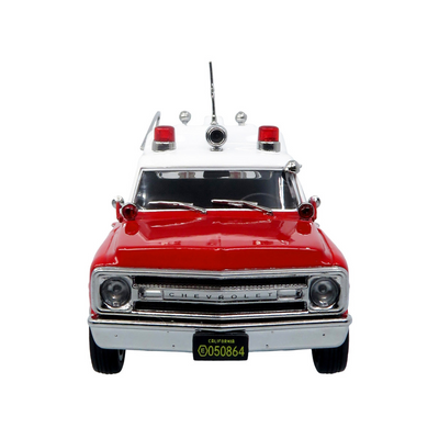 1969 Chevrolet C-10 Ambulance "Los Angeles City Fire Department" Red and White "5 Alarm" Series Limited Edition 1/50 Diecast Model