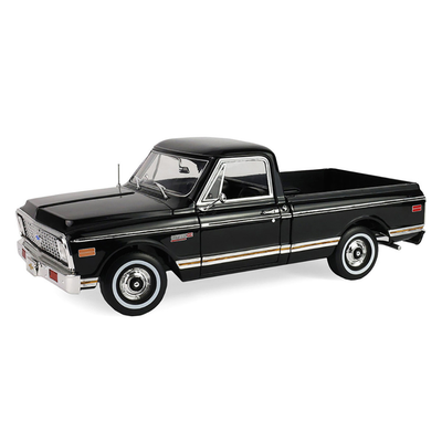 1971 Chevrolet C-10 Custom Pickup Truck Black "Barrett-Jackson - Scottsdale 2024" 1/18 Diecast Model Car