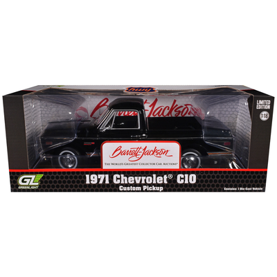 1971 Chevrolet C-10 Custom Pickup Truck Black "Barrett-Jackson - Scottsdale 2024" 1/18 Diecast Model Car