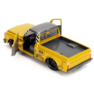 1972 Chevrolet Cheyenne Pickup Truck Gold Metallic with Gray Top "Wall-E" (2008) Movie "Hollywood Rides" Series 1/32 Diecast Model Car