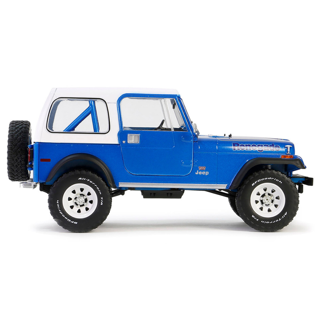 1978 Jeep CJ-7 Renegade Captain Blue Metallic with White Top "Artisan Collection" Series 1/18 Diecast Model Car