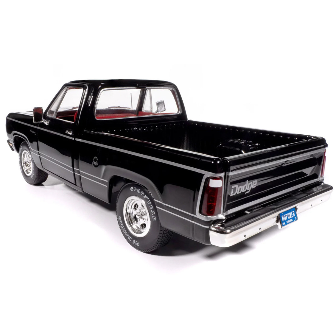 1979 Dodge Adventurer Sweptline Pickup Truck Black with Red Interior "American Muscle" Series 1/18 Diecast Model Car