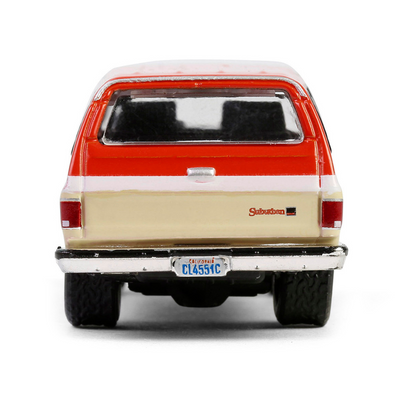 1988 GMC Suburban Sierra Classic C10 "Chevron" Orange and Beige with White Stripes "Chevron Special Edition" Series 1 1/64 Diecast Model Car