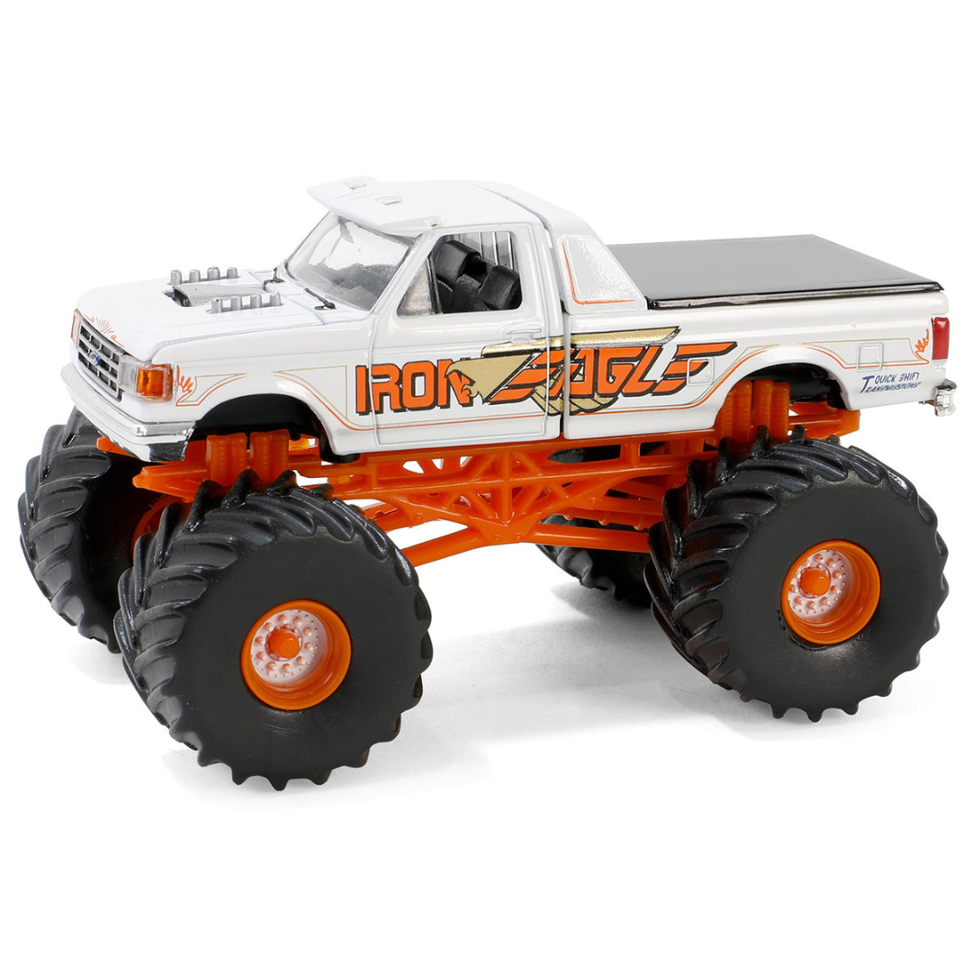 1990 Ford F-350 Monster Truck White "Iron Eagle" "Kings of Crunch" Series 15 1/64 Diecast Model Car