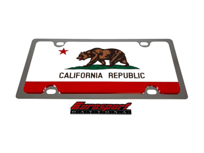 California State Flag Stainless Steel License Plate