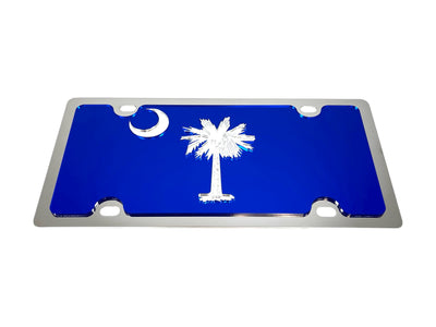 South Carolina State Flag Stainless Steel License Plate