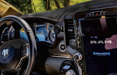 Direct Fit Phone Mount: Ram TRX, Ram Limited (2019-Present),Laramie Longhorn (2020+)