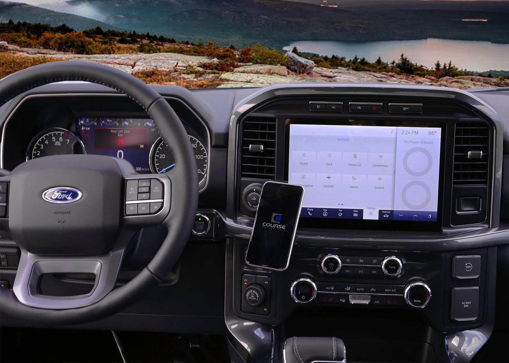 Direct Fit Phone Mount: Ford F-150 (2021+, Lighting XLT, 2024 Raptor)