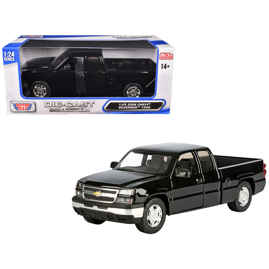 2006 Chevrolet Silverado 1500 Pickup Truck Black "Die-Cast Collection" Series 1/25 Diecast Model Car