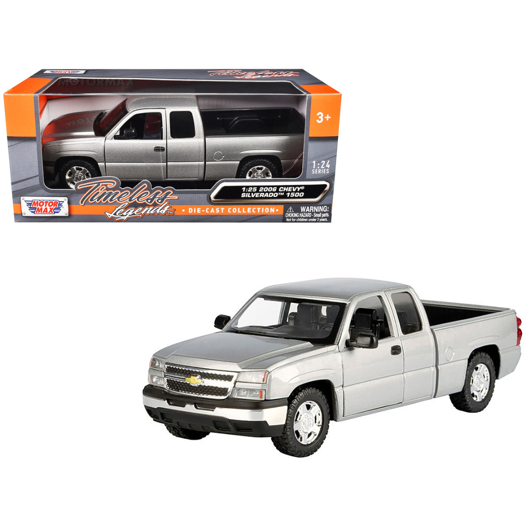 2006 Chevrolet Silverado 1500 Pickup Truck Gray Metallic "Timeless Legends" Series 1/25 Diecast Model Car
