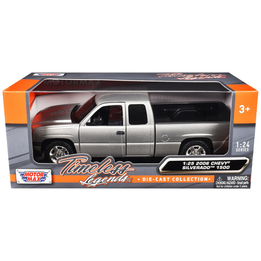 2006 Chevrolet Silverado 1500 Pickup Truck Gray Metallic "Timeless Legends" Series 1/25 Diecast Model Car