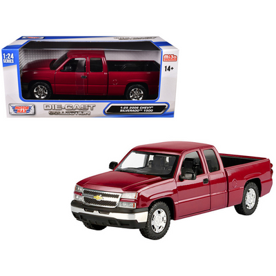 2006 Chevrolet Silverado 1500 Pickup Truck Red Metallic "Die-Cast Collection" Series 1/25 Diecast Model Car