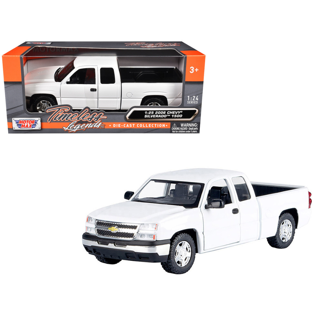 2006 Chevrolet Silverado 1500 Pickup Truck White "Timeless Legends" Series 1/25 Diecast Model Car
