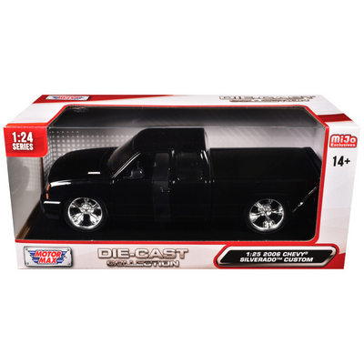 2006 Chevrolet Silverado Custom Pickup Truck Black "Die-Cast Collection" Series 1/25 Diecast Model Car