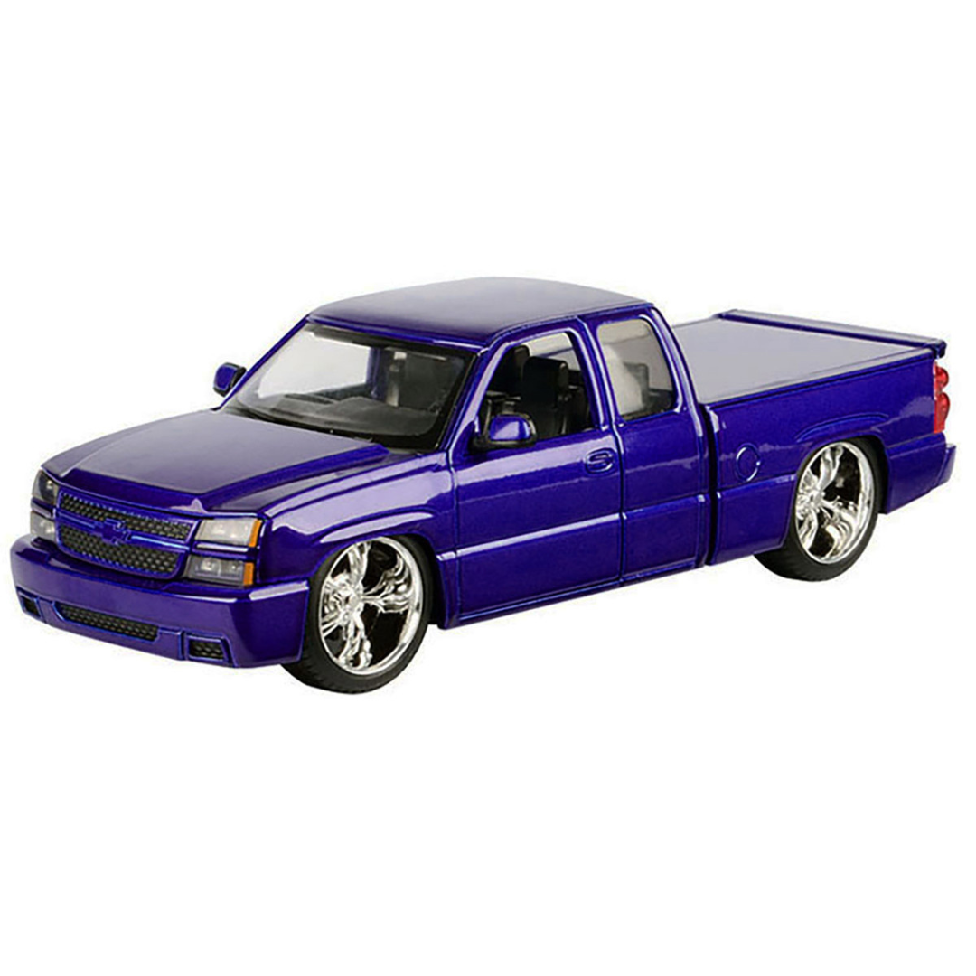 2006 Chevrolet Silverado Custom Pickup Truck Blue Metallic "Die-Cast Collection" Series 1/25 Diecast Model Car