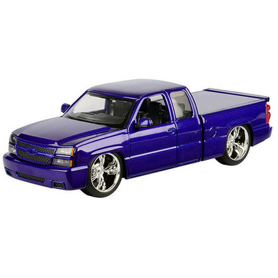 2006 Chevrolet Silverado Custom Pickup Truck Blue Metallic "Die-Cast Collection" Series 1/25 Diecast Model Car