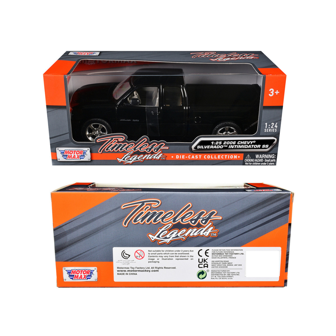 2006 Chevrolet Silverado Intimidator SS Pickup Truck Black "Timeless Legends" Series 1/25 Diecast Model Car