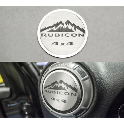 2007-2018 Jeep Wrangler JK/2018+ JL/2018-2023 - A/C Duct Trim Plates, Etched Rubicon 4Pc | Stainless Steel