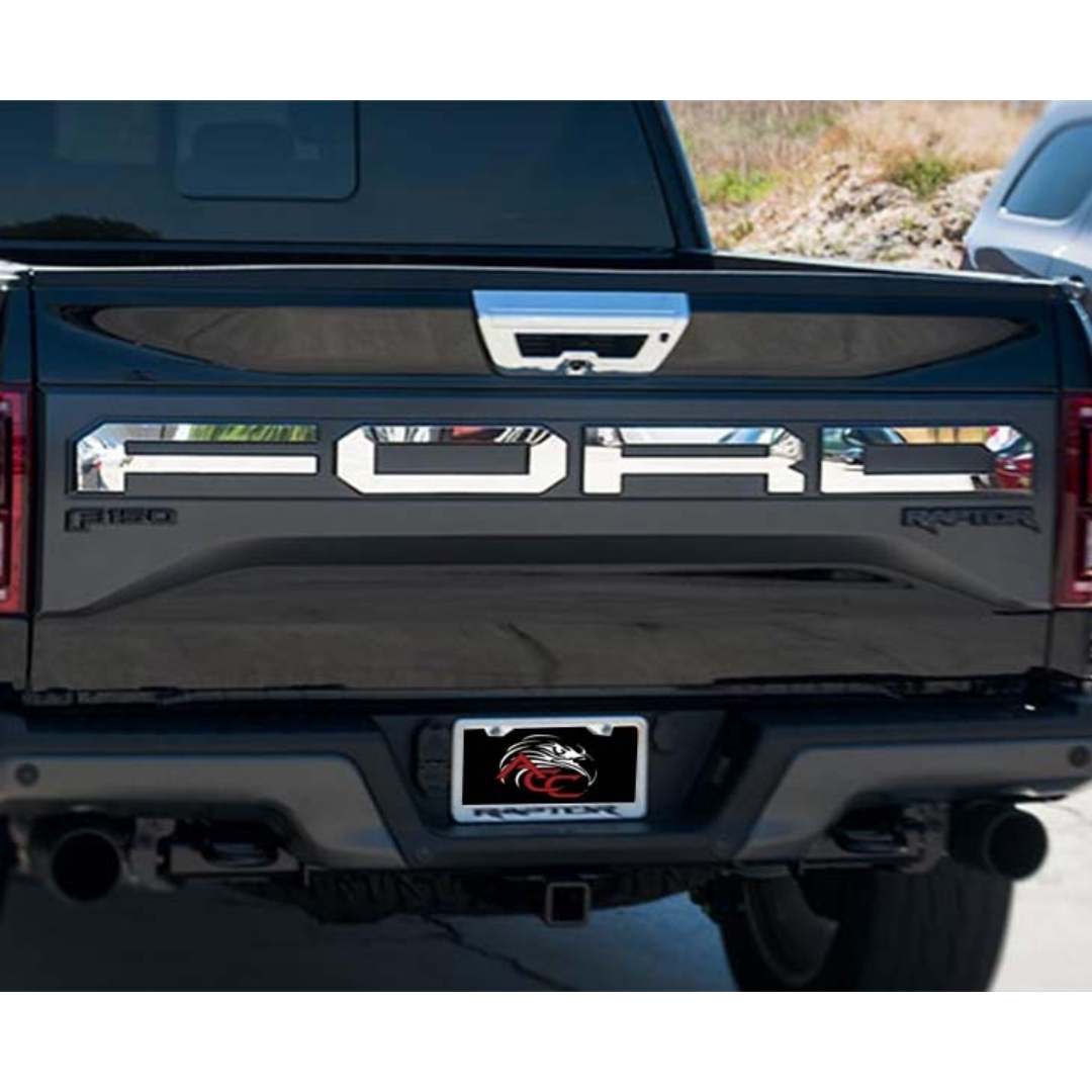 2017-2018 Ford Raptor - 'FORD' Tailgate Letters | Premium Stainless Steel, Brushed
