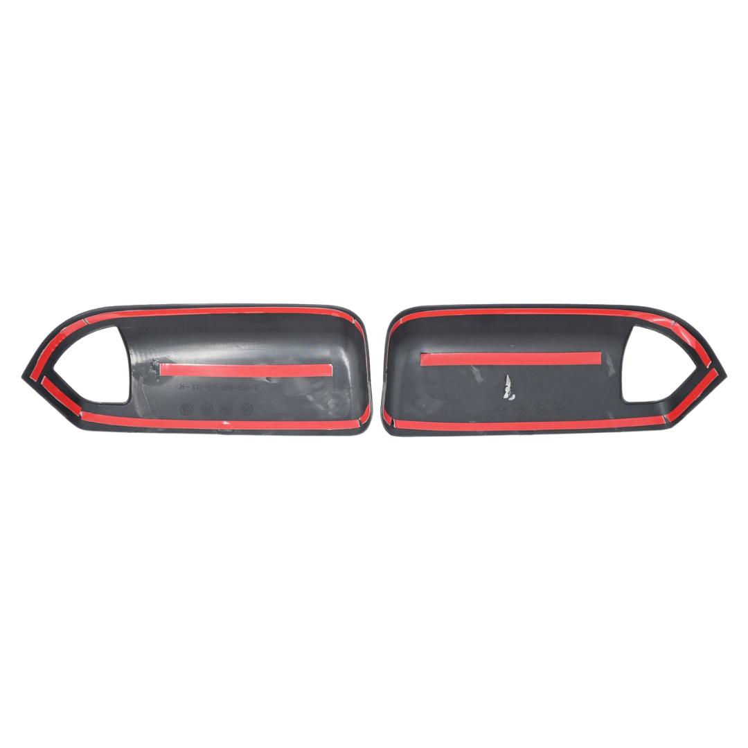 2010 Dodge Ram 3500/Ram 2500, 11-22 Ram 2500/3500 Non-Tow Style 2 PCS With Turn Signal Top Gloss Black Tape-on Mirror Cover