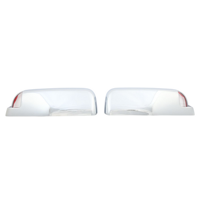 2010 Dodge Ram 2500/Ram 3500, 11-22 Ram 2500/3500 Non-Tow Style 2 PCS With Turn Signal Top Chrome Tape-on Mirror Cover