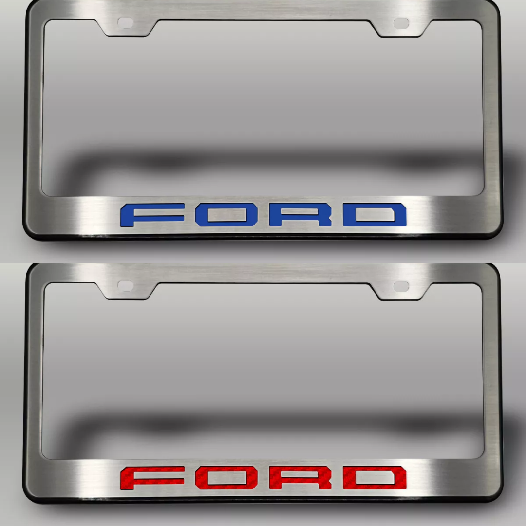 2017-2022 Ford F-250 Black License Plate Frame with "FORD" Lettering | Choose Color