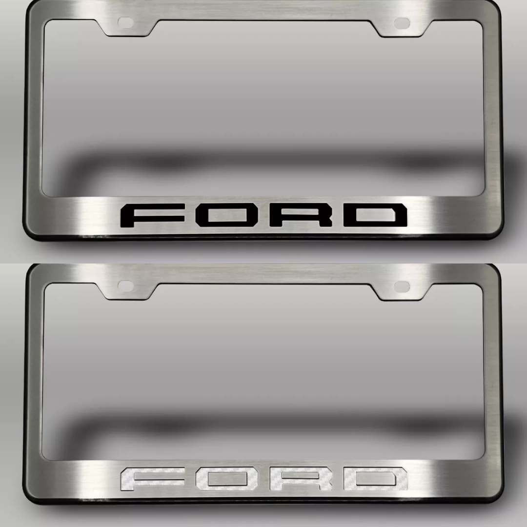 2017-2022 Ford F-250 Black License Plate Frame with "FORD" Lettering | Choose Color