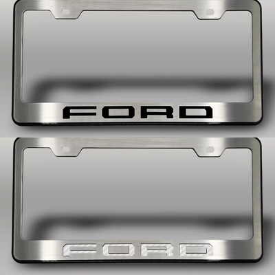 2017-2022 Ford F-250 Black License Plate Frame with "FORD" Lettering | Choose Color