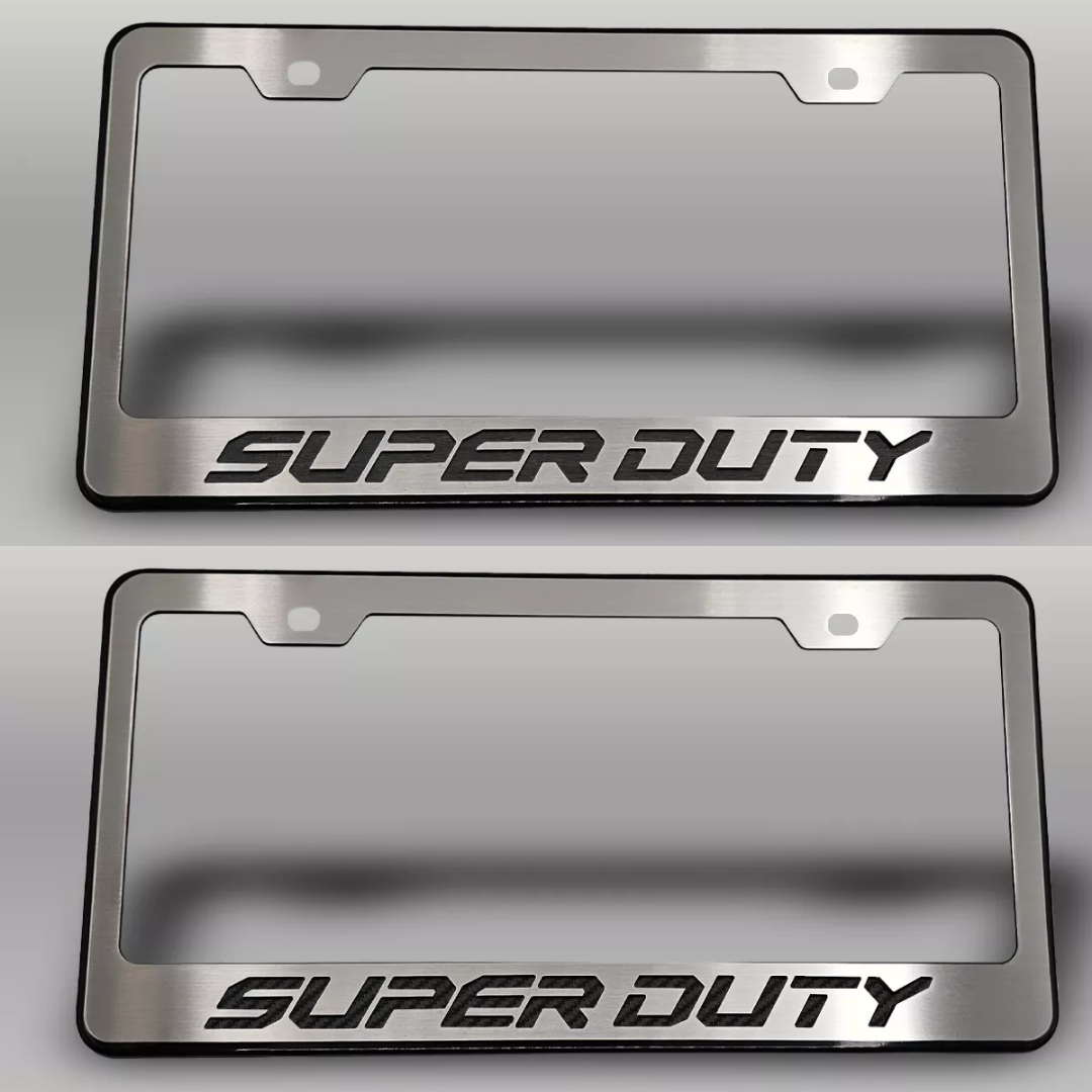 2017-2022 Ford F-250 Black License Plate Frame with "Super Duty" Lettering | Choose Color