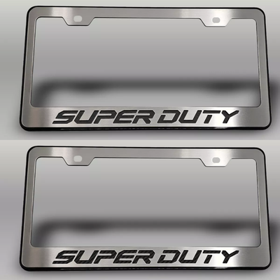 2017-2022 Ford F-250 Black License Plate Frame with "Super Duty" Lettering | Choose Color