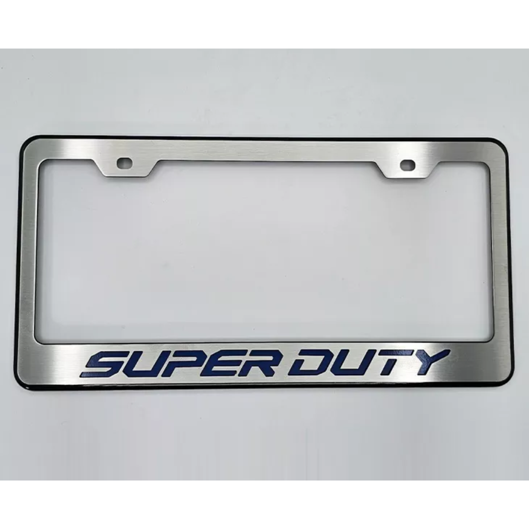 2017-2022 Ford F-250 Black License Plate Frame with "Super Duty" Lettering | Choose Color