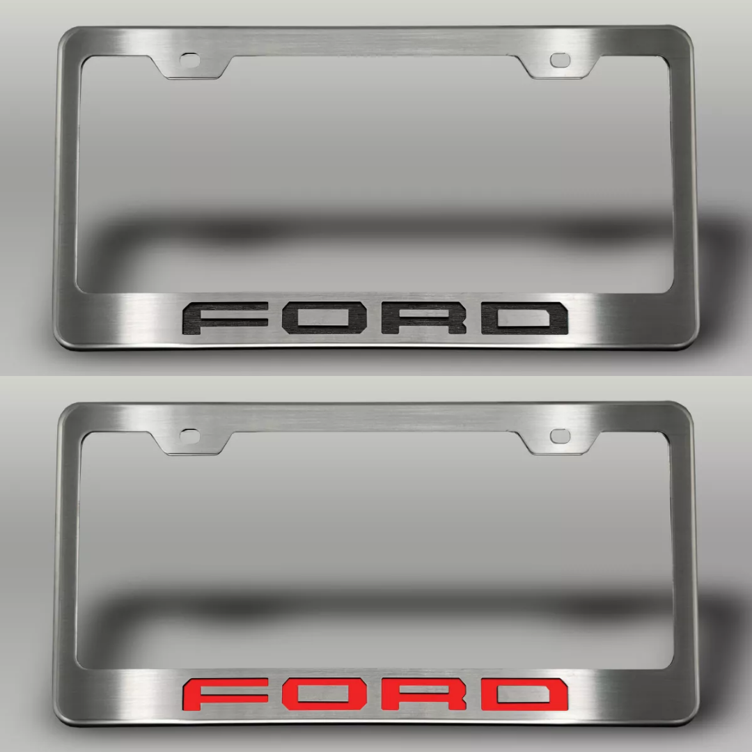 2017-2022 Ford F-250 License Plate Frame with "FORD" Lettering | Choose Color
