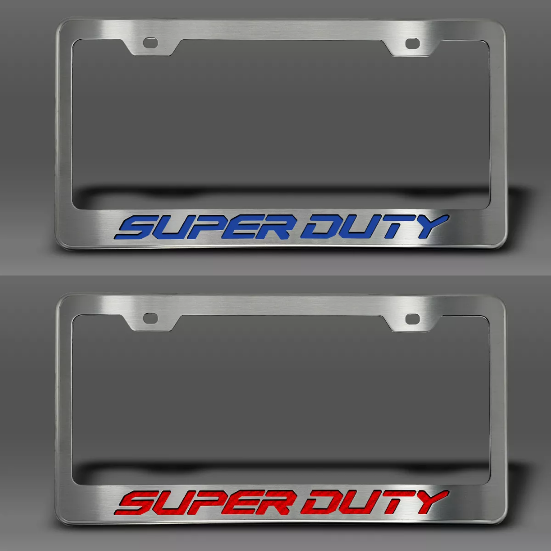 2017-2022 Ford F-250 License Plate Frame with "Super Duty" Lettering | Choose Color