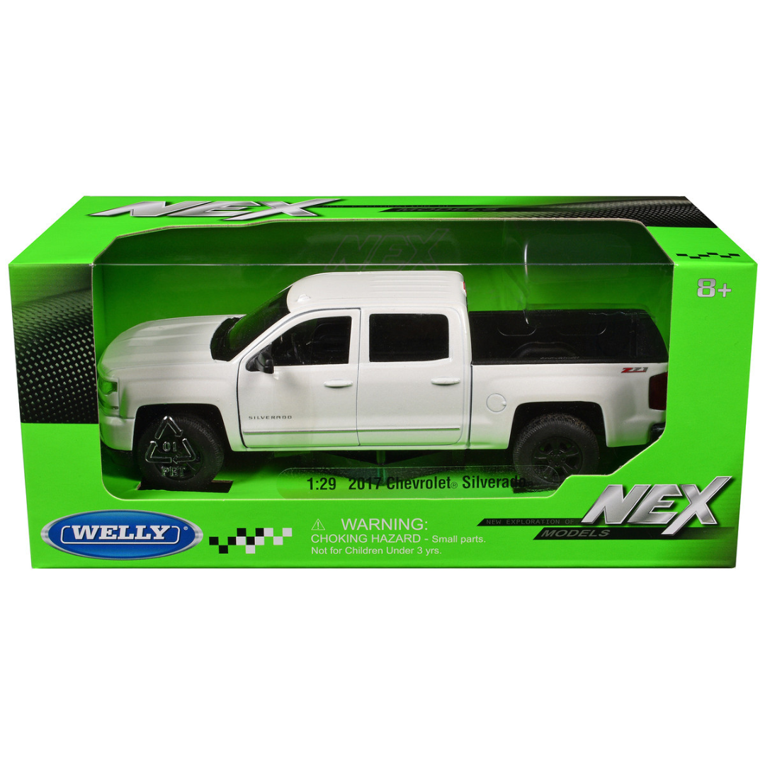 2017 Chevrolet Silverado Pickup Truck White "NEX Models" Series 1/29 Diecast Model Car