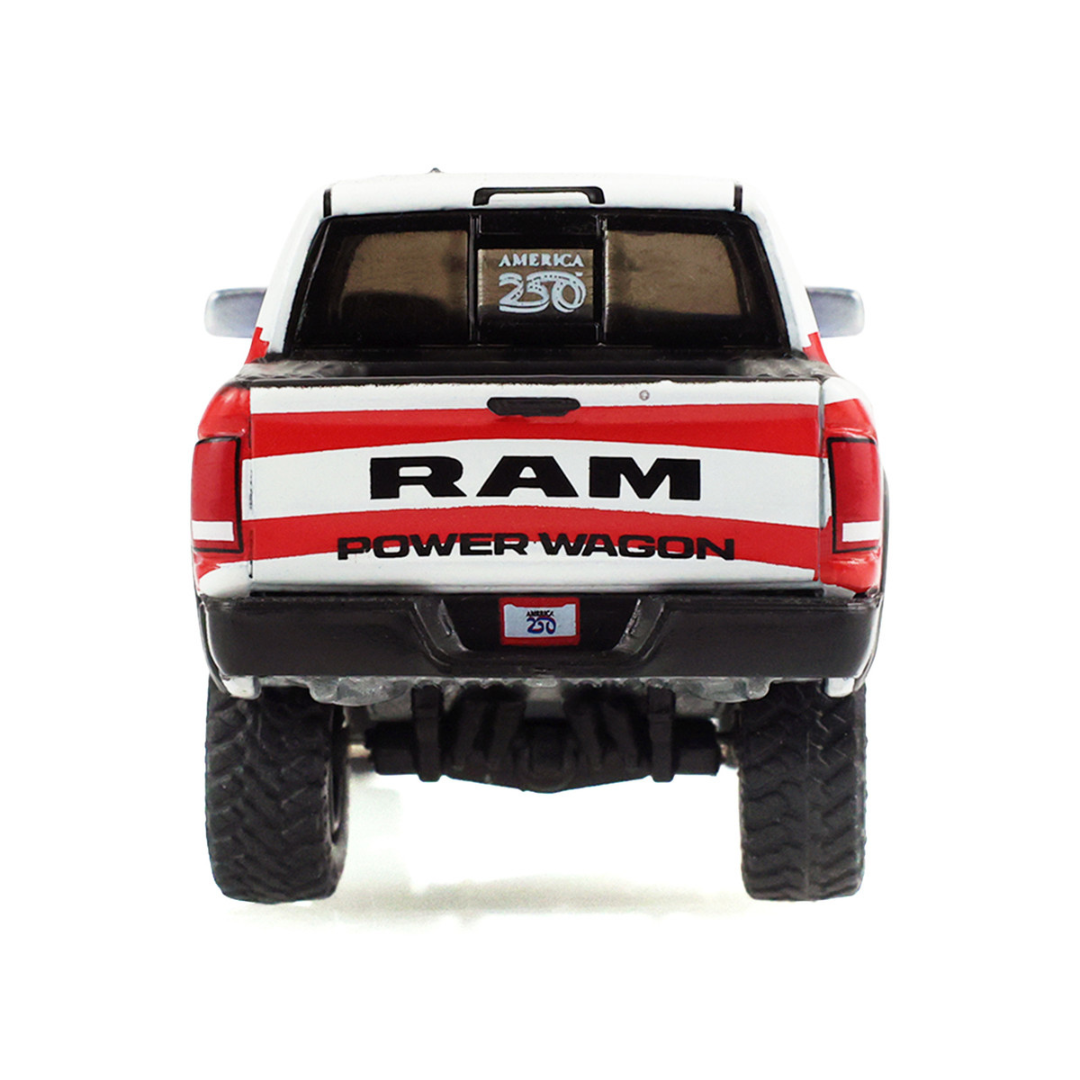 2017 Ram 2500 Power Wagon Pickup Truck American Flag Livery "America 250 Edition" "Anniversary Collection" Series 18 1/64 Diecast Model Car