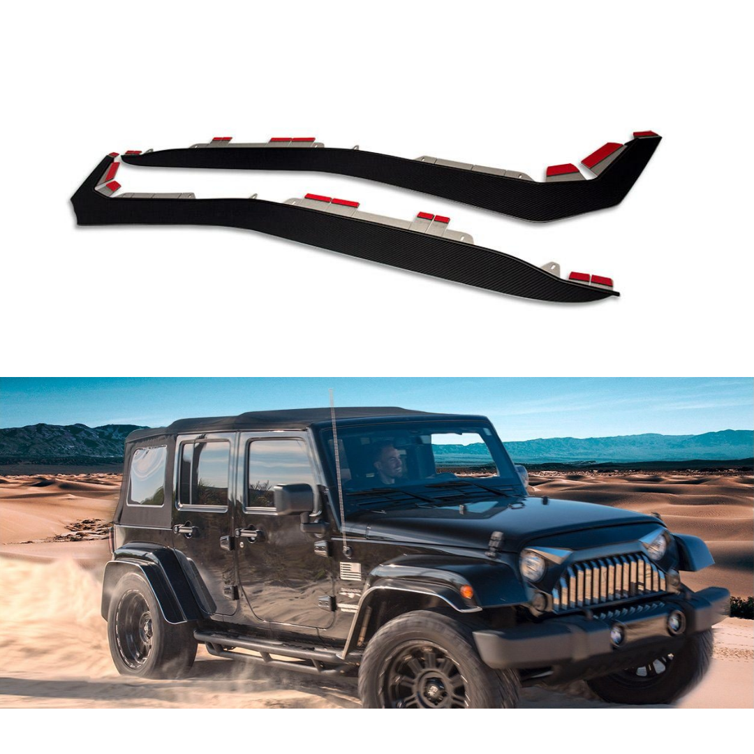 2007-2018 Jeep Wrangler JK/JKU - Tactical Fender Flares | Carbon Fiber Wrapped Stainless Steel