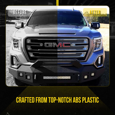 2019-2021 GMC Sierra 1500 AT4/SLT 2 PCS Chrome Tape-on Patented Grille Overlay