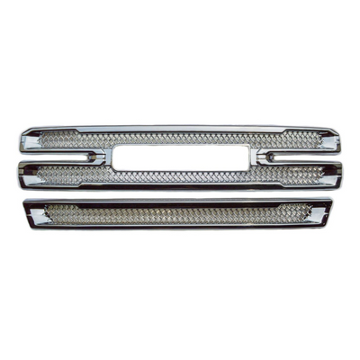 2019-2021 GMC Sierra 1500 AT4/SLT 2 PCS Chrome Tape-on Patented Grille Overlay