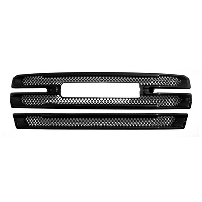 2019-2021 GMC Sierra 1500 AT4/SLT 2 PCS Gloss Black Tape-on Patented Grille Overlay