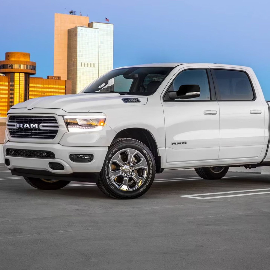 2019-2024 Ram 1500 2 PCS With Turn Signal Top Gloss Black Tape-on Mirror Cover