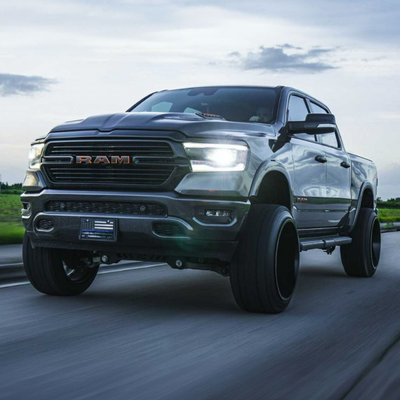 2019-2024 Ram 1500 4 PCS Gloss Black Tape-on Patented Grille Overlay