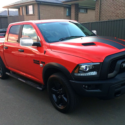 2019-2024 Ram 1500 (Not for Classic) 2 PCS No Turn Signal Top Chrome Tape-on Mirror Cover