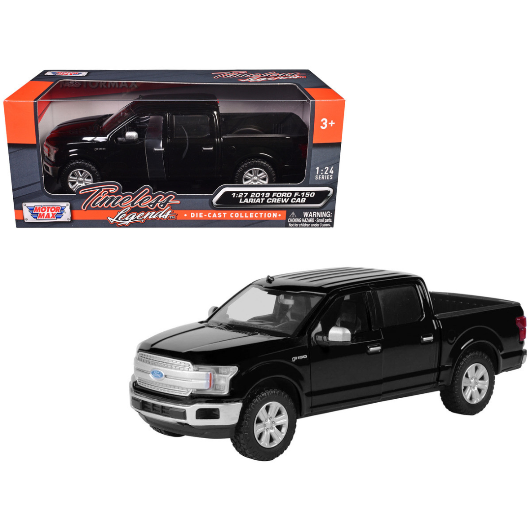 2019 Ford F-150 Lariat Crew Cab Pickup Truck Black 1/27 Diecast Model Car
