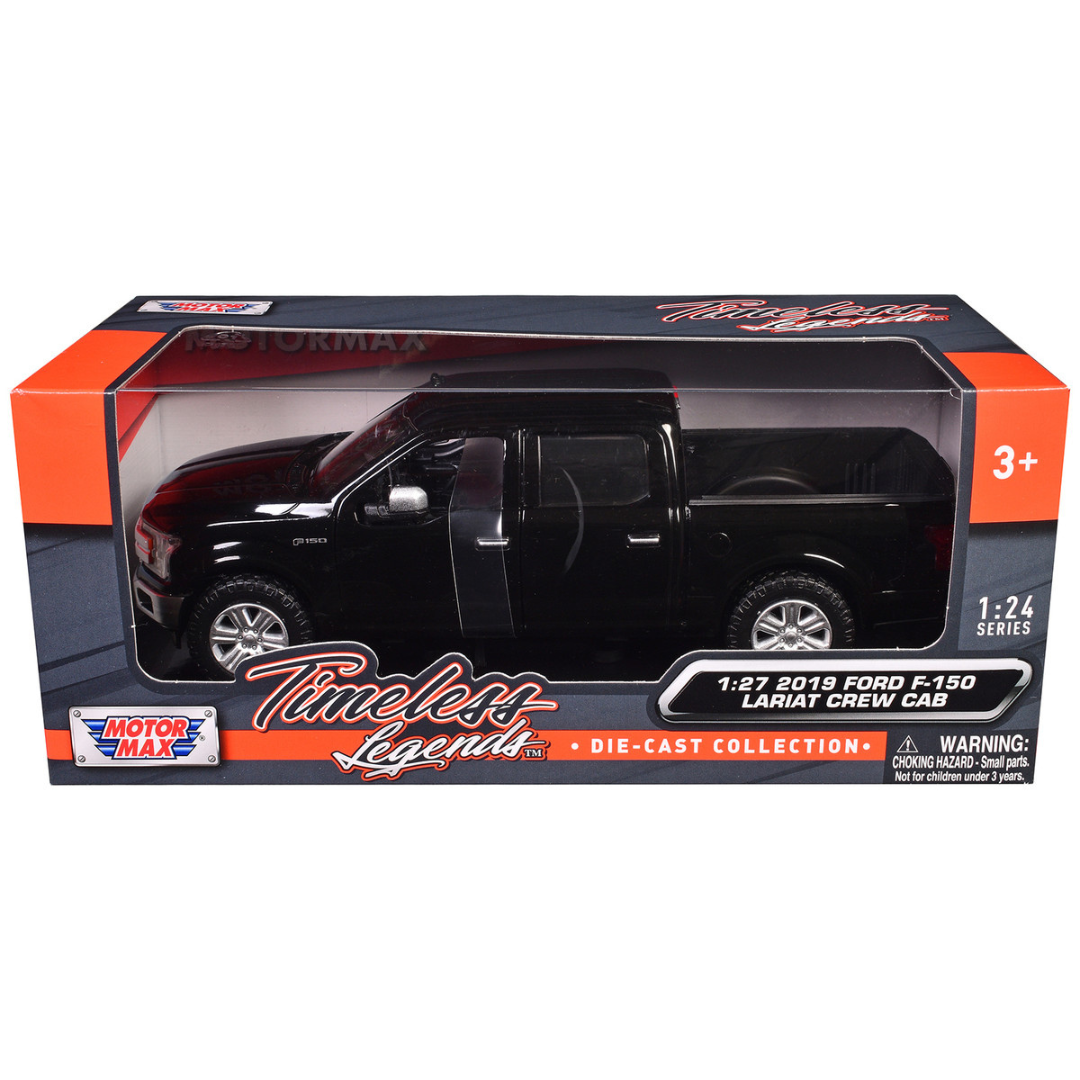 2019 Ford F-150 Lariat Crew Cab Pickup Truck Black 1/27 Diecast Model Car