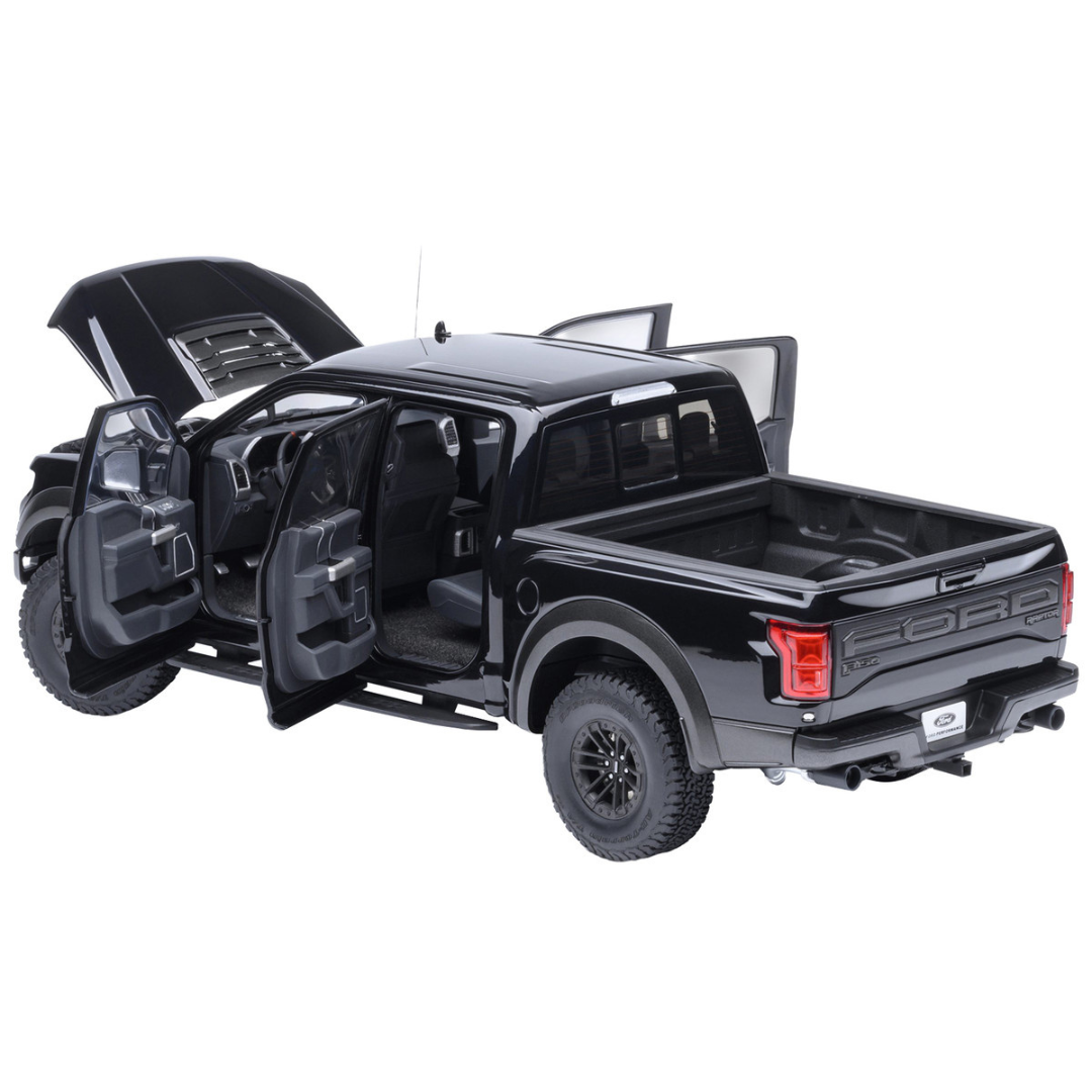 2019 Ford F-150 Raptor Pickup Truck Agate Black 1/18 Model Car