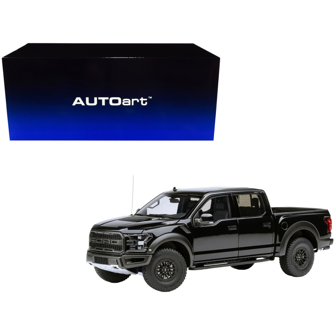 2019 Ford F-150 Raptor Pickup Truck Agate Black 1/18 Model Car