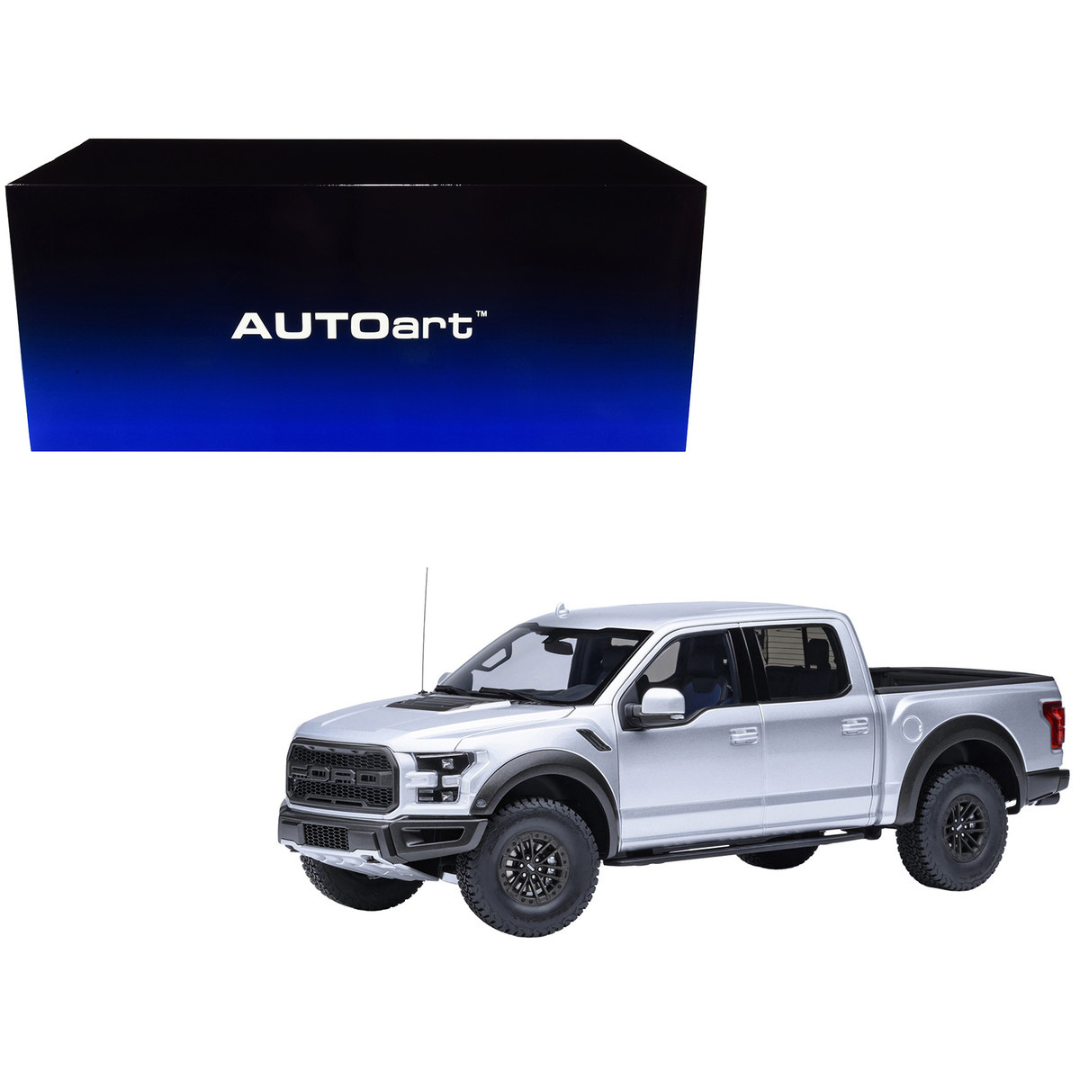 2019 Ford F-150 Raptor Pickup Truck Ingot Silver 1/18 Model Car