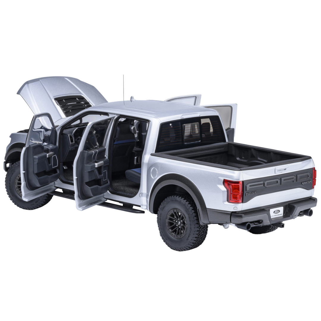 2019 Ford F-150 Raptor Pickup Truck Ingot Silver 1/18 Model Car